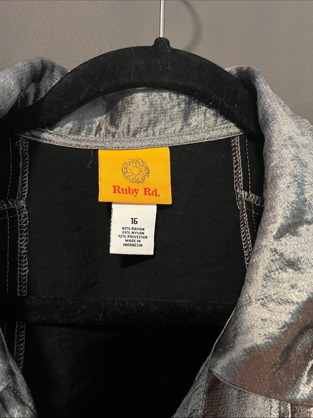 Ruby Rd. Metallic Silver Drawstring Utility Jacket - Picture 2 of 7